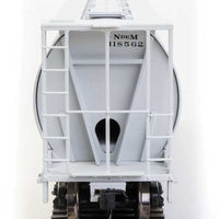 59' Cylindrical Hopper - Ready to Run -- National Railways of Mexico NdeM #118562 (gray, black Script Lettering)