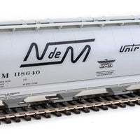 59' Cylindrical Hopper - Ready to Run -- National Railways of Mexico NdeM #118640 (gray, black Script Lettering)