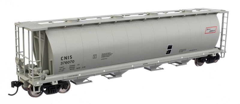 59' Cylindrical Hopper - Ready to Run -- Canadian National International Service CNIS #376070 (round hatches)-1