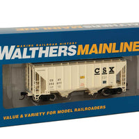 37' 2980 Cubic-Foot 2-Bay Covered Hopper - Ready to Run -- CSX #242077