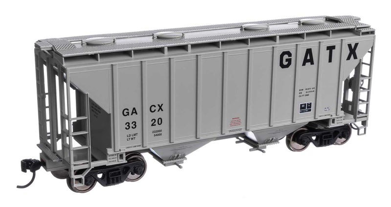 37' 2980 Cubic-Foot 2-Bay Covered Hopper - Ready to Run -- GATX Corporation GACX #3320-1