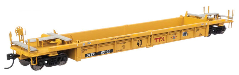 Thrall Rebuilt 40' Well Car - Ready to Run -- TTX DTTX #53325; red TTX & Next Load Any Road logos, yellow conspicuity stri-1