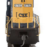 EMD SD60M w/2-Piece Windshield - Standard DC -- CSX #8782 (blue, yellow, white roof, Boxcar Logo)
