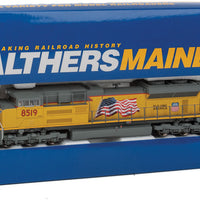 EMD SD70ACe - Standard DC -- Union Pacific(R) #8519 (Armour Yellow, gray; U.S. Flag, Building America Log