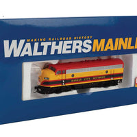 EMD F7 A - Standard DC -- Kansas City Southern #2 Meridian (Belle: yellow, red, Brunswick)