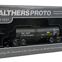 40' Trinity 14,000 Gallon Molten Sulfur Tank Car - Ready to Run -- Trinity Industries Leasing TIMX #135037 (black, Sulfur Service)