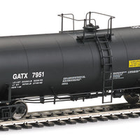 40' Trinity 14,000-Gallon Molten Sulfur Tank Car - Ready to Run -- General American Tankcar GATX #7951 (black)