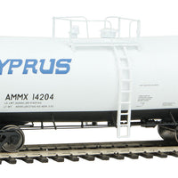 40' UTLX 16,000-Gallon Funnel-Flow Tank Car - Ready to Run -- Cyprus AMMX #14204 (white, blue)