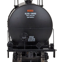 40' UTLX 16,000-Gallon Funnel-Flow Tank Car - Ready to Run -- KLRX #136192 (black, yellow Conspicuity Marks)