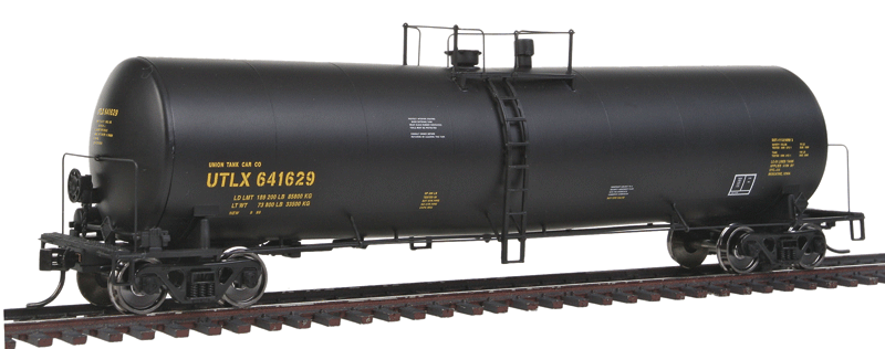54' 23,000-Gallon Funnel-Flow Tank Car - Ready to Run -- Union Tank Line #641629 (black, yellow)