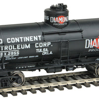 32'6" Type 21 ACF 8,000-Gallon Tank Car - Ready to Run -- Mid Continent Petroleum COSX #2955 (black, red, Diamond Logo) With AB Brakes