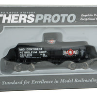 32'6" Type 21 ACF 8,000-Gallon Tank Car - Ready to Run -- Mid Continent Petroleum COSX #2955 (black, red, Diamond Logo) With AB Brakes