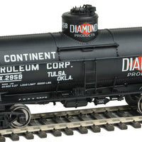 32'6" Type 21 ACF 8,000-Gallon Tank Car - Ready to Run -- Mid Continent Petroleum COSX #2958 (black, red, Diamond Logo) With AB Brakes
