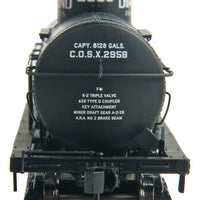 32'6" Type 21 ACF 8,000-Gallon Tank Car - Ready to Run -- Mid Continent Petroleum COSX #2958 (black, red, Diamond Logo) With AB Brakes