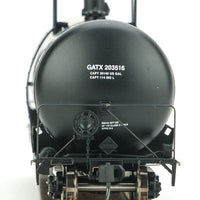 55' Trinity 30,145-Gallon Tank Car - Ready to Run -- General American Tankcar #203516 (black, yellow Conspicuity Marks)