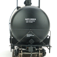 55' Trinity 30,145-Gallon Tank Car - Ready to Run -- General American Tankcar #203516 (black, yellow Conspicuity Marks)