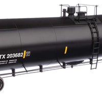 55' Trinity 30,145-Gallon Tank Car - Ready to Run -- GATX Corporation GATX #203682 (black, white, yellow conspicuity marks)