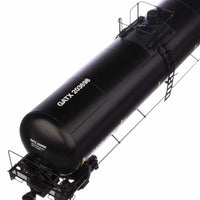 55' Trinity 30,145-Gallon Tank Car - Ready to Run -- GATX Corporation GATX #203698 (black, white, yellow conspicuity marks)