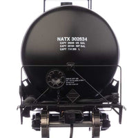 55' Trinity 30,145-Gallon Tank Car - Ready to Run -- North American Tank Line NATX #302634 (black, white, yellow marks)
