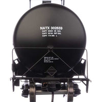 55' Trinity 30,145-Gallon Tank Car - Ready to Run -- North American Tank Line NATX #302659 (black, white, yellow marks)