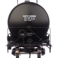 55' Trinity 30,145-Gallon Tank Car - Ready to Run -- North American Tank Line NATX #302659 (black, white, yellow marks)