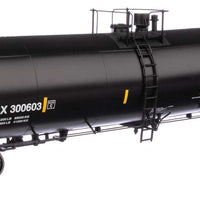 55' Trinity 30,145-Gallon Tank Car - Ready to Run -- Valero Marketing & Supply VMSX #300603 (black, white, yellow marks)