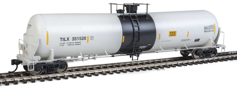 55' Trinity Modified 30,145-Gallon Tank Car - Ready to Run -- Trinity Industries Leasing #351520 (white, Black Band & Lettering; Conspicui-1