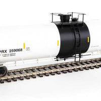 55' Trinity Modified 30,145-Gallon Tank Car - Ready to Run -- PBF Holding Co. DPRX #259068 (white, black; yellow conspicuity marks)