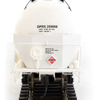 55' Trinity Modified 30,145-Gallon Tank Car - Ready to Run -- PBF Holding Co. DPRX #259068 (white, black; yellow conspicuity marks)