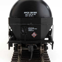 55' Trinity Modified 30,145-Gallon Tank Car - Ready to Run -- First Union Wells Fargo Rail Corp PFCX #201301 (black, white, yellow conspic