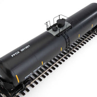 55' Trinity Modified 30,145-Gallon Tank Car - Ready to Run -- First Union Wells Fargo Rail Corp PFCX #201301 (black, white, yellow conspic
