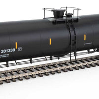 55' Trinity Modified 30,145-Gallon Tank Car - Ready to Run -- First Union Wells Fargo Rail Corp PFCX #201330 (black, white, yellow conspic