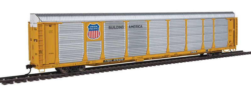 89' Thrall Bi-Level Auto Carrier - Ready To Run -- Union Pacific(R) Rack #21238, TTGX Flatcar #975405-1