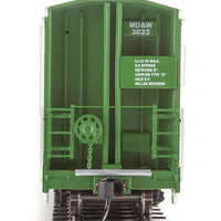 56' Thrall All-Door Boxcar - Ready to Run -- Boise Cascade - Minnesota, Dakota & Western #3023 (white, green, black)