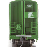 56' Thrall All-Door Boxcar - Ready to Run -- Boise Cascade - Minnesota, Dakota & Western #3050 (white, green, black)