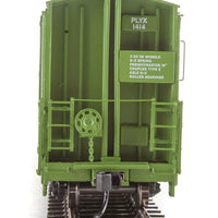 56' Thrall All-Door Boxcar - Ready to Run -- US Plywood #1414 (green, white)