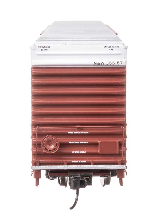86' Pullman-Standard Double-Door Hi-Cube Boxcar - Ready to Run -- Norfolk & Western #355157-3