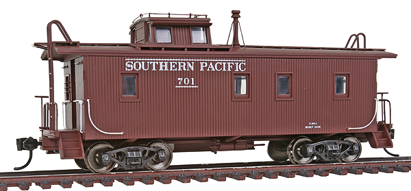 30' Southern Pacific(TM) Class C-30-1 Wood Caboose - Ready to Run -- Southern Pacific(TM) #701 (Boxcar Red, Roman Lettering w/Bars)