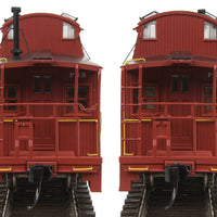PRR N6B Wood Cabin Car (Caboose) w/Offset Cupola - Ready to Run -- Pennsylvania #982143 (Tuscan, black w/Modified Block lettering & bars)
