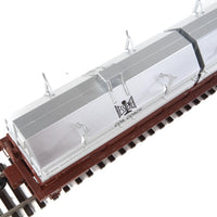 50' Evans Cushion Coil Car - Ready to Run -- Bessemer & Lake Erie #6013 (Angled Hoods; Oxide, gray, white, black)