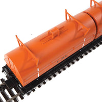 50' Evans Cushion Coil Car - Ready to Run -- Elgin, Joliet & Eastern #7001 - Round Hoods (black, orange, white)