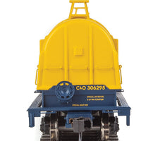 50' Evans Cushion Coil Car - Ready to Run -- Chessie System C&O #306295 (Glass-Fiber Hoods, yellow, blue)