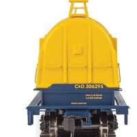 50' Evans Cushion Coil Car - Ready to Run -- Chessie System C&O #306295 (Glass-Fiber Hoods, yellow, blue)