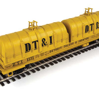 50' Evans Cushion Coil Car - Ready to Run -- Detroit, Toledo & Ironton #1131 (Glass-Fiber Hoods, yellow, black)