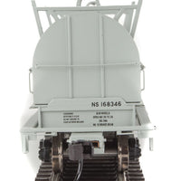 50' Evans Cushion Coil Car - Ready to Run -- Norfolk Southern #168346 (Round Hoods, gray, black, Protect II Markings)