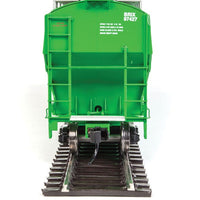 67' Trinity 6351 4-Bay Covered Hopper - Ready to Run -- Incobrasa Industries Limited BRIX #97427 (green, yellow conspicuity stripes)