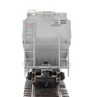 67' Trinity 6351 4-Bay Covered Hopper - Ready to Run -- Bunge Corporation BNGX #20055 (gray, Yellow Conspicuity Stripes)