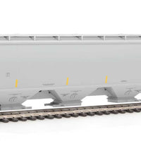 67' Trinity 6351 4-Bay Covered Hopper - Ready to Run -- Bunge Corporation BNGX #20274 (gray, Yellow Conspicuity Stripes)