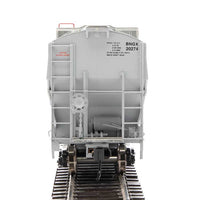 67' Trinity 6351 4-Bay Covered Hopper - Ready to Run -- Bunge Corporation BNGX #20274 (gray, Yellow Conspicuity Stripes)