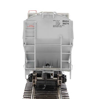 67' Trinity 6351 4-Bay Covered Hopper - Ready to Run -- Bunge Corporation BNGX #20274 (gray, Yellow Conspicuity Stripes)